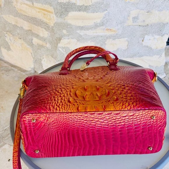 NWT BRAHMIN LARGE DUXBURY MELBOURNE  PASSION FRUIT - Picture 9 of 12